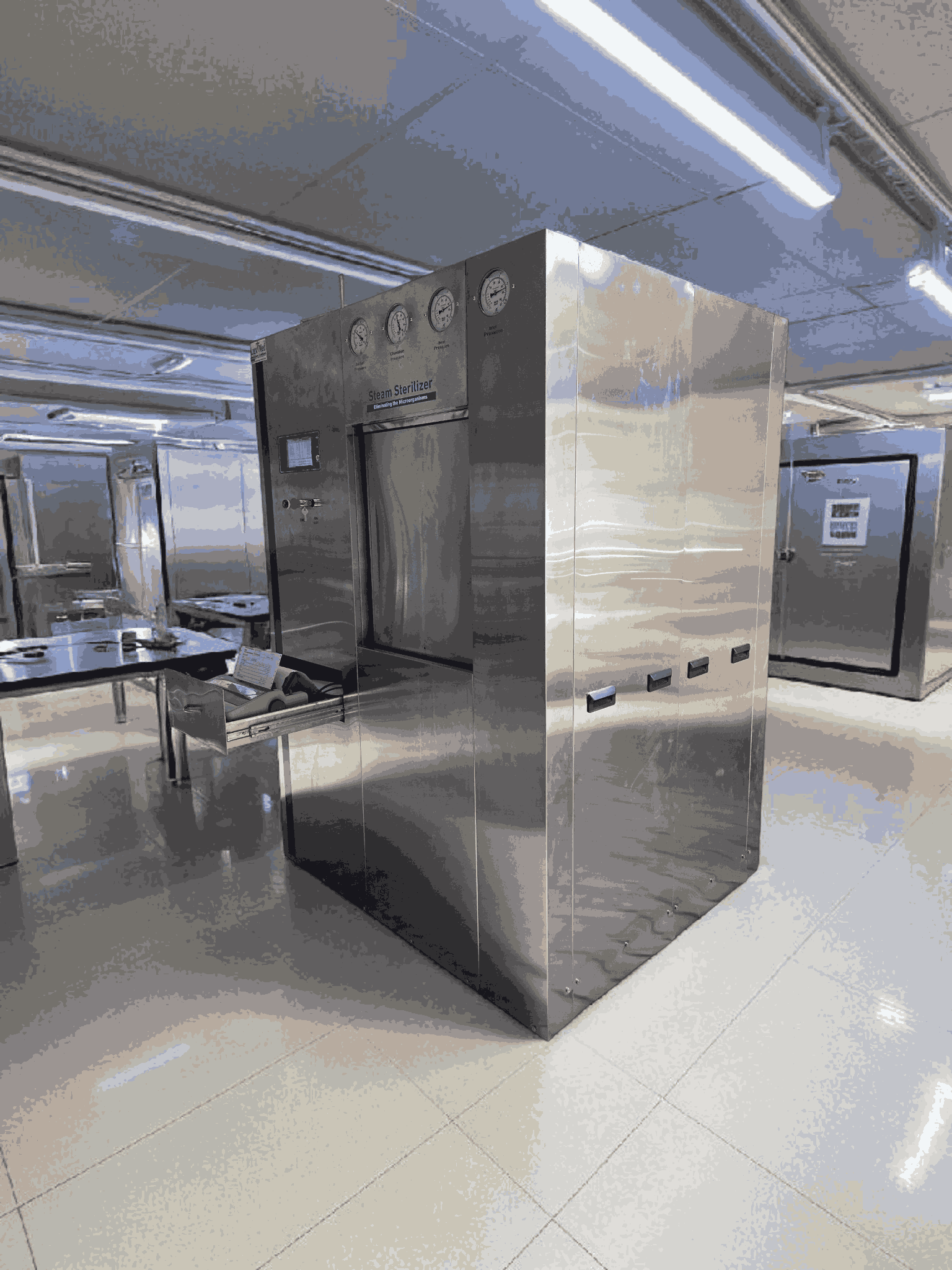 Horizontal Sliding Door Rectangular Steam Sterilizer